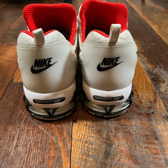 Nike x Stüssy Zoom Spiridon Cage 2 White Red Sneakers Men’s Size 13 - Picture 7 of 16